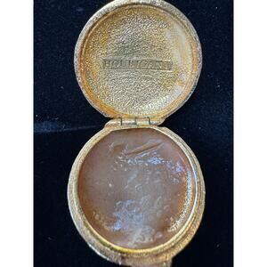 Vintage Houbigant Compact Starburst Faux Pearl Gold Tone Collectible